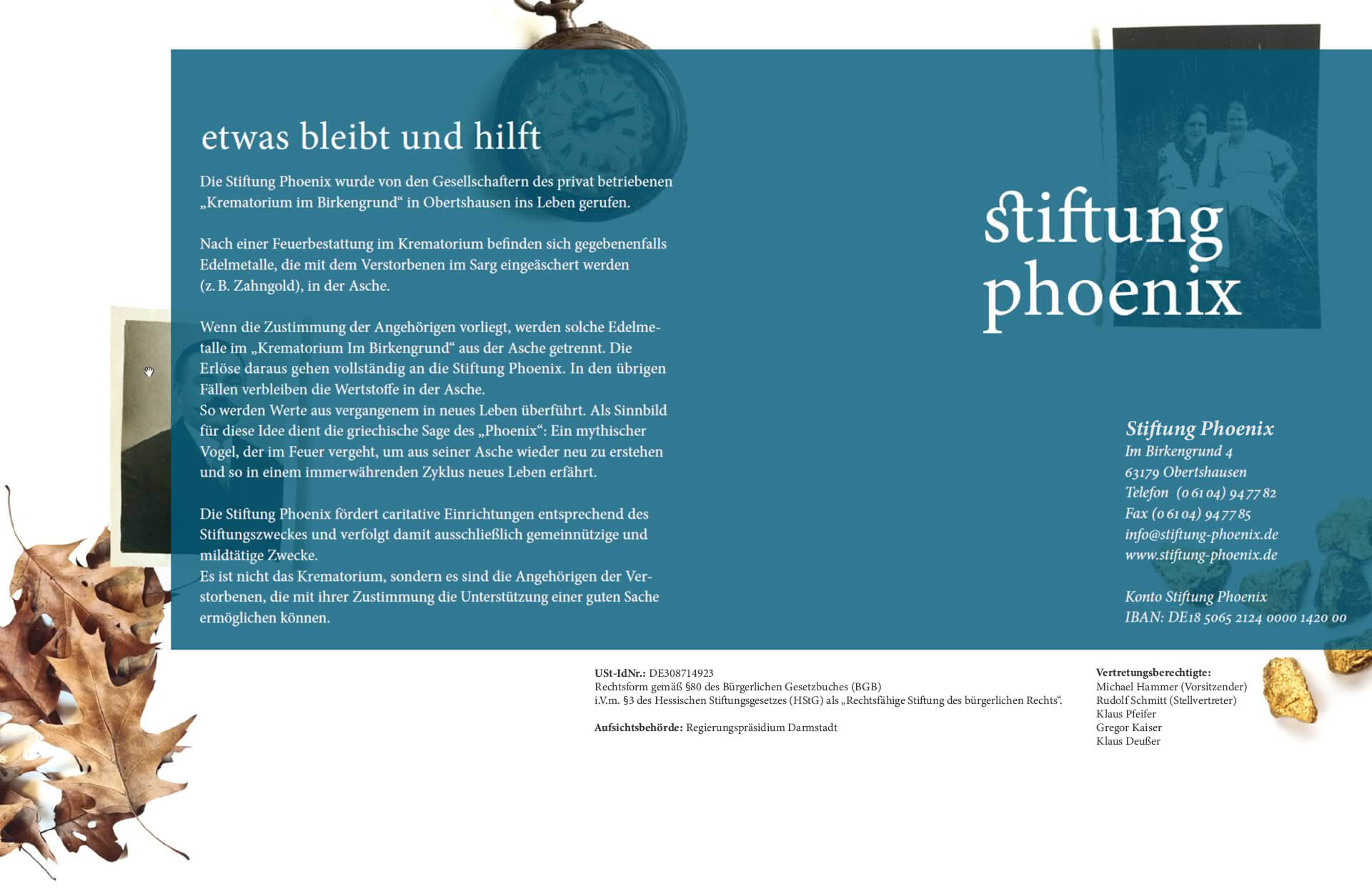 Stiftung Phoenix, Im Birkengrund, 63179 Obertshausen, Telefon 06104 947782
